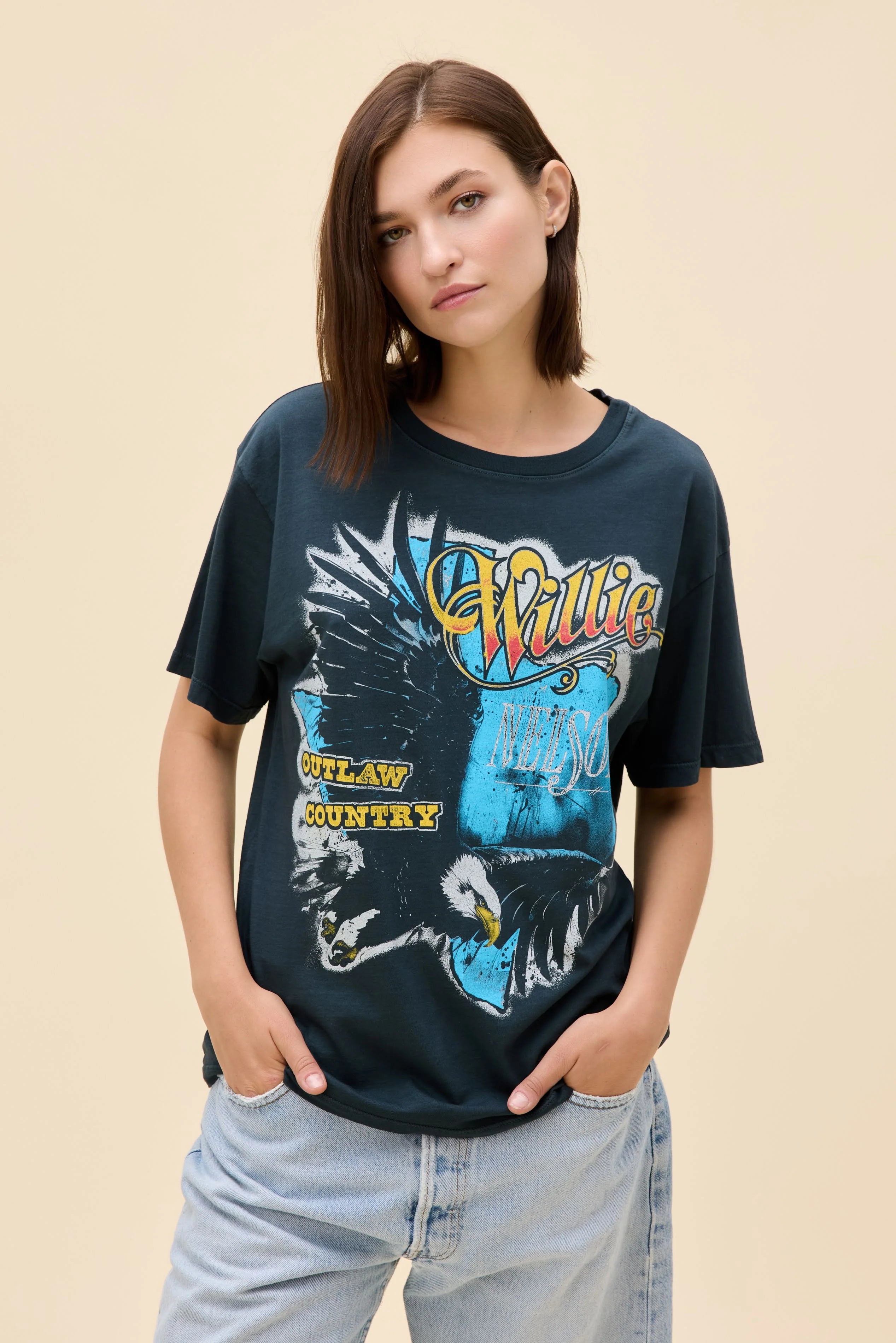 Willie Nelson Outlaw Country Boyfriend Tee | Daydreamer