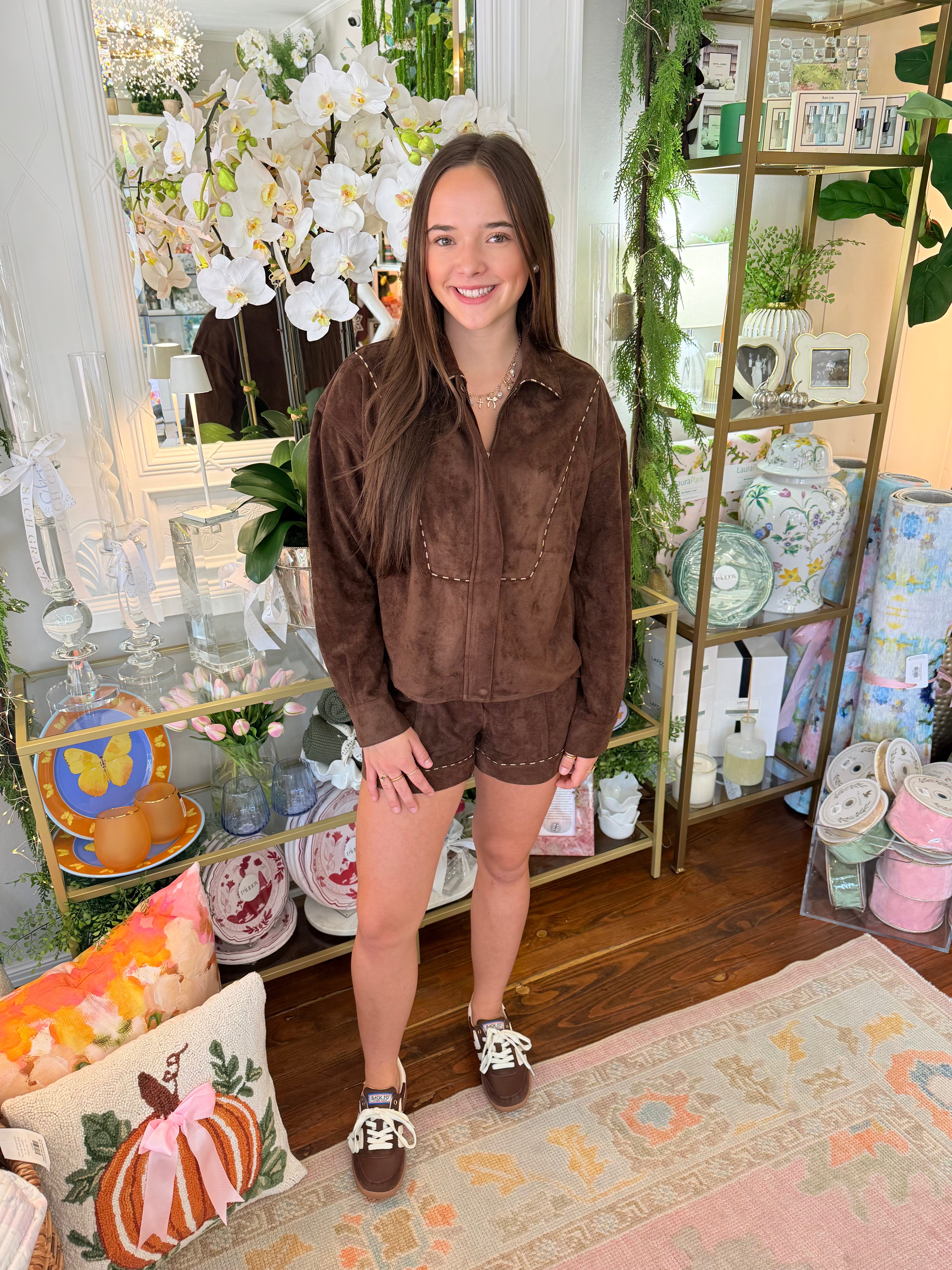 Avyanna Faux Suede Jacket | Ciebon