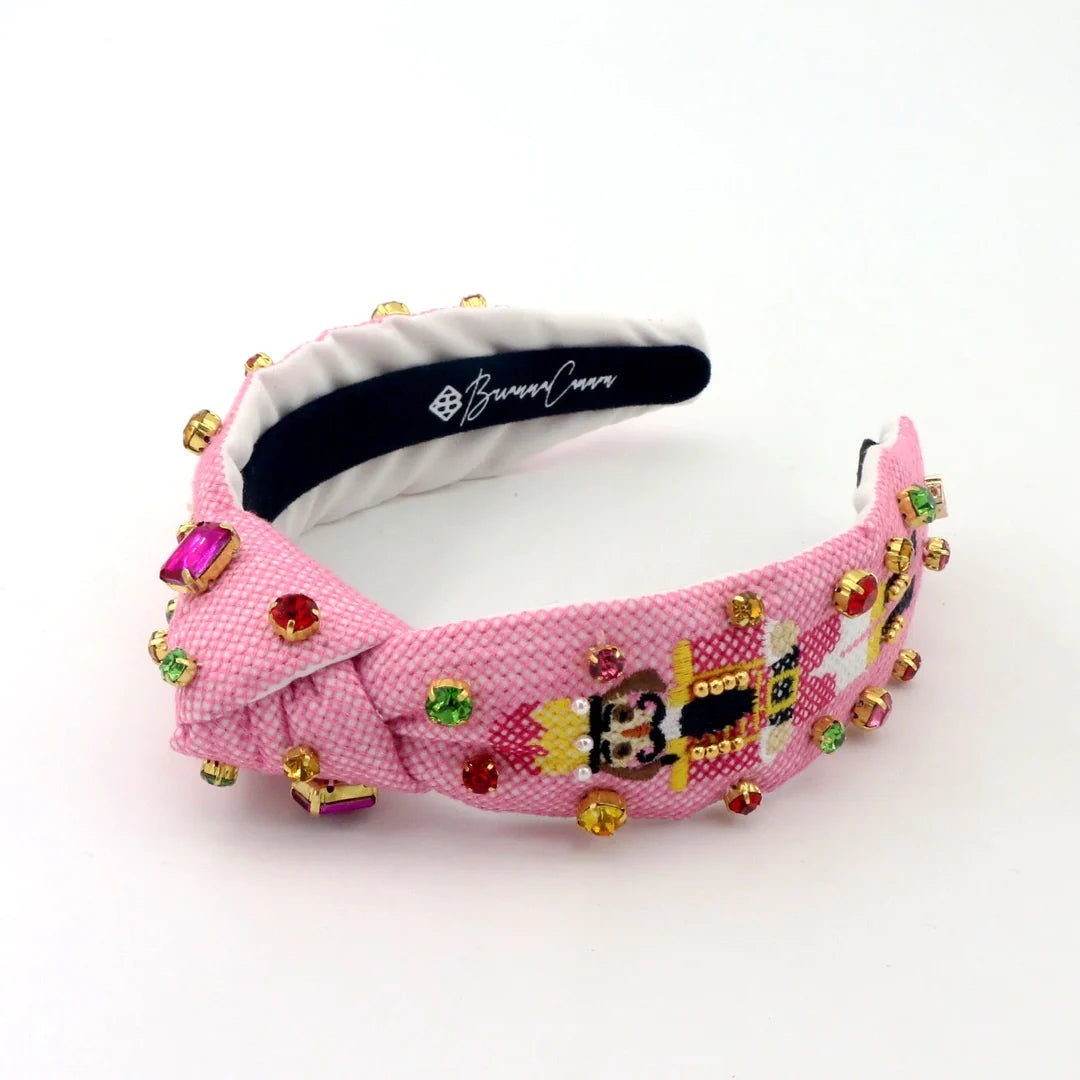 Pink Cross-Stitch Nutcracker Headband with Crystals | Brianna Cannon