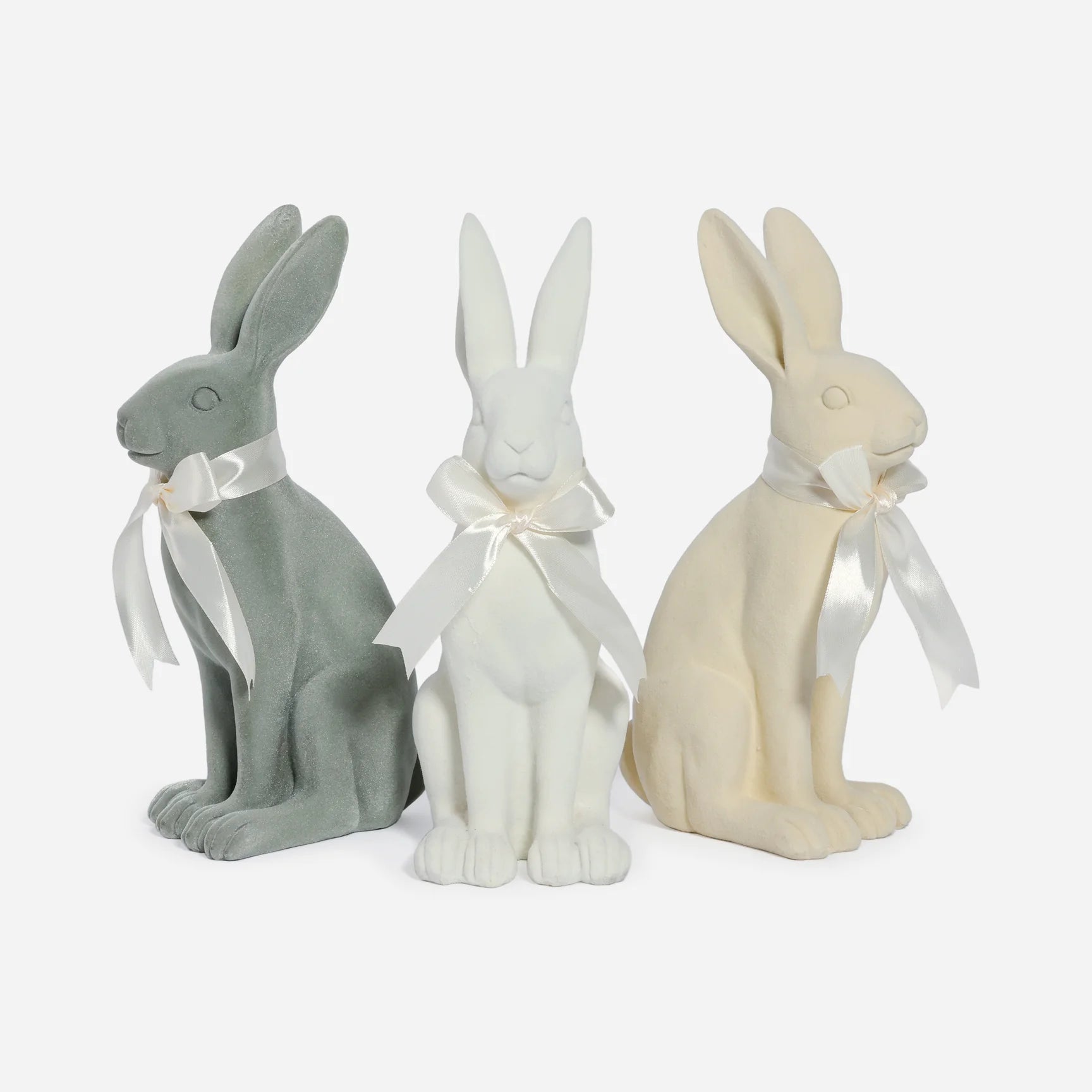 Flocked Long Ear Bunny