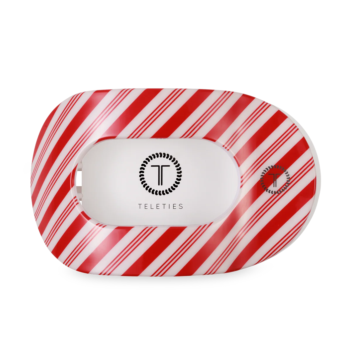 Candy Cane Crush Large Flat Round Hair Clip | Teleties