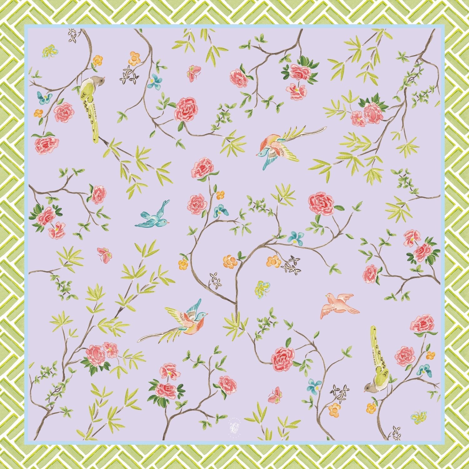 Lavender Chinoiserie Scarf | Catherine Cartie