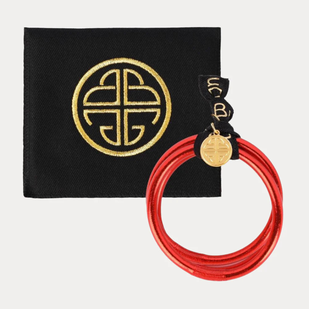 BuDha Girl | Crimson All Weather Bangles (Set of 3)