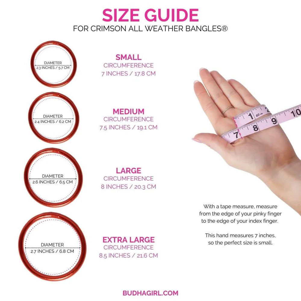 BuDha Girl | Crimson All Weather Bangles (Set of 3)