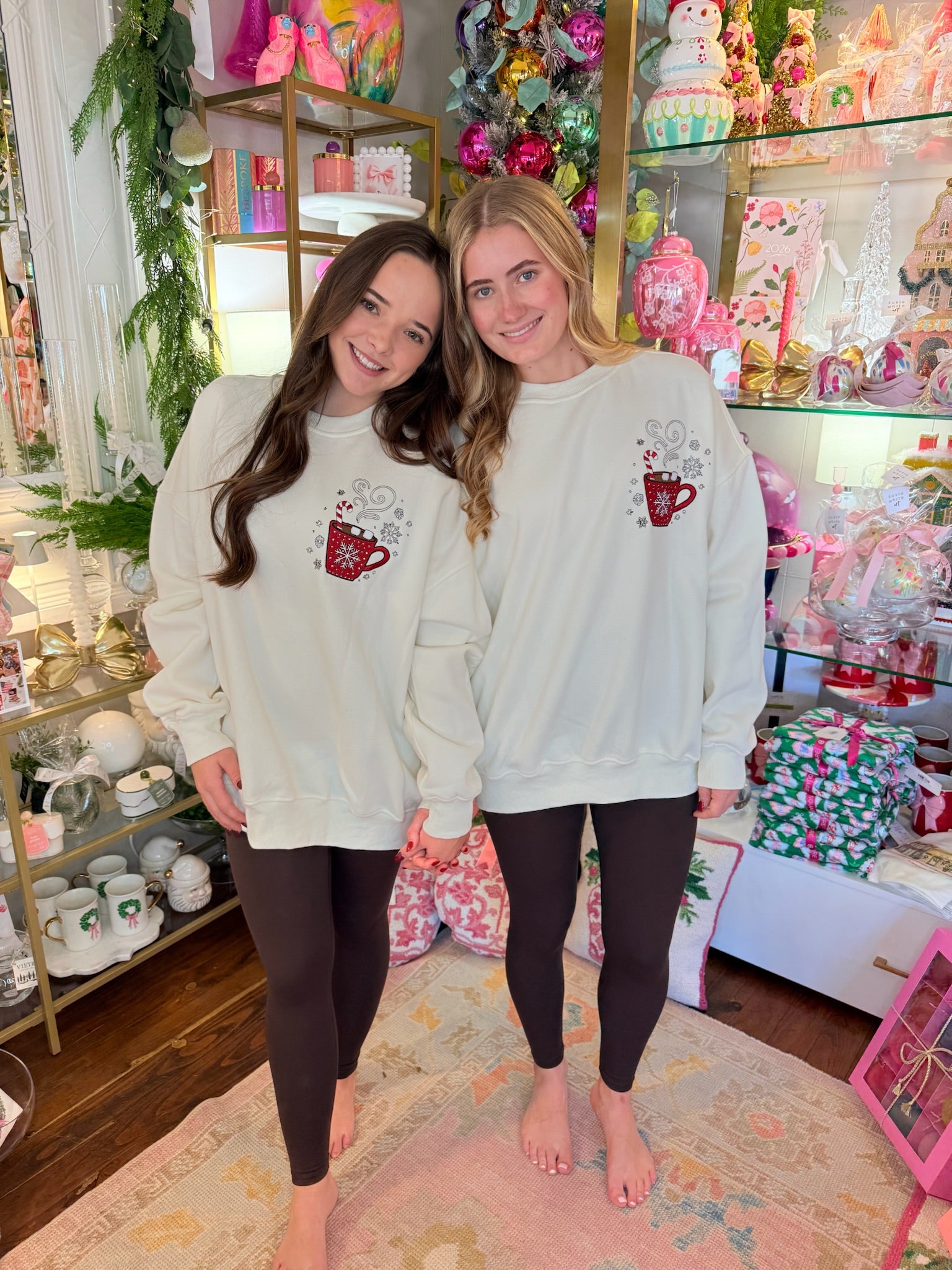 Hot Chocolate Recipe Embroidered Sweatshirt