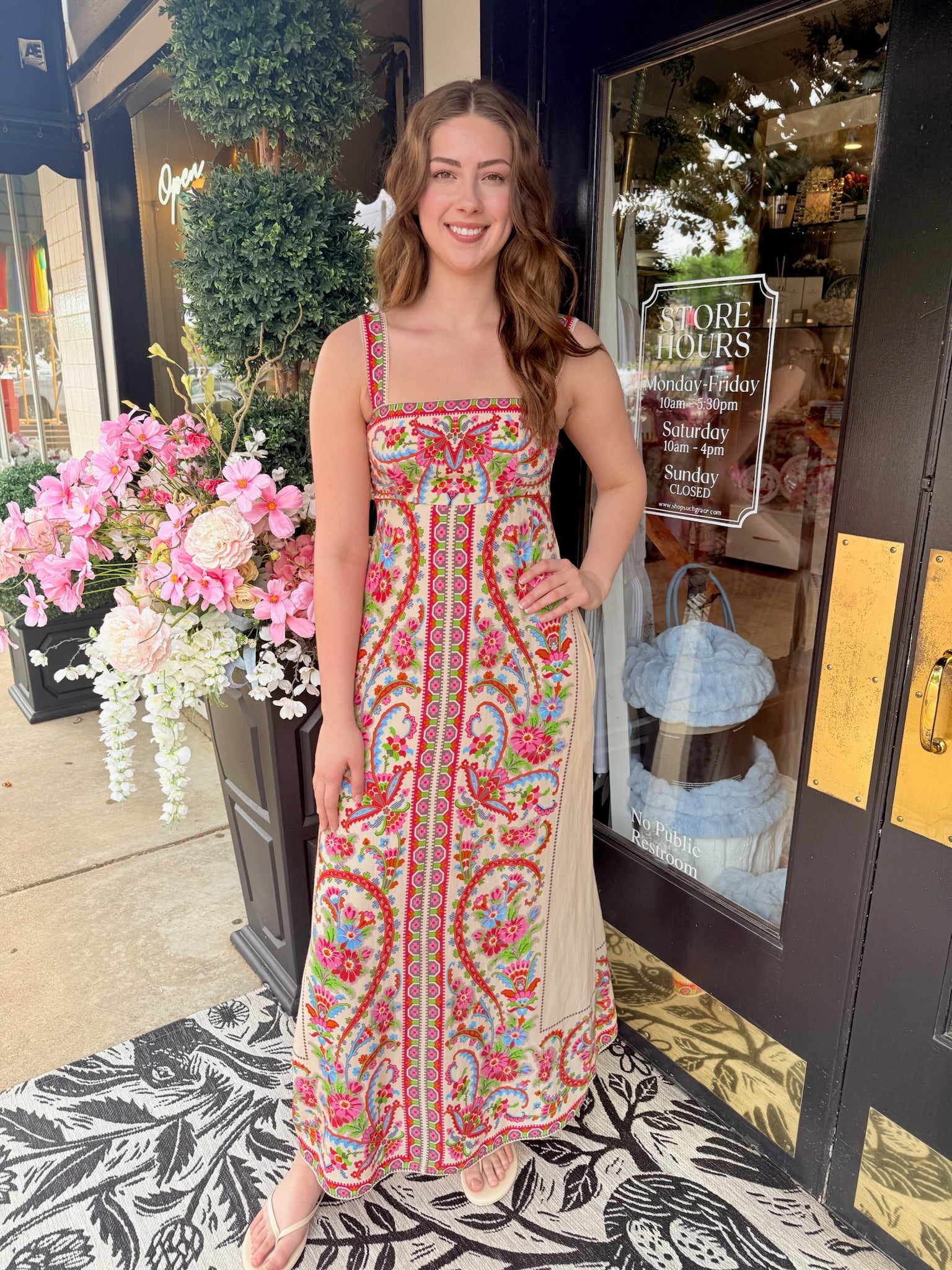 Annalisa Dress in Scroll with It | Elizabeth James
