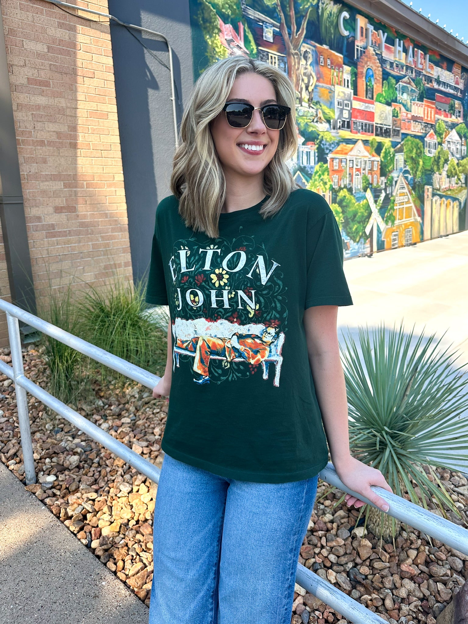 Elton John Floral Boyfriend Tee | Daydreamer