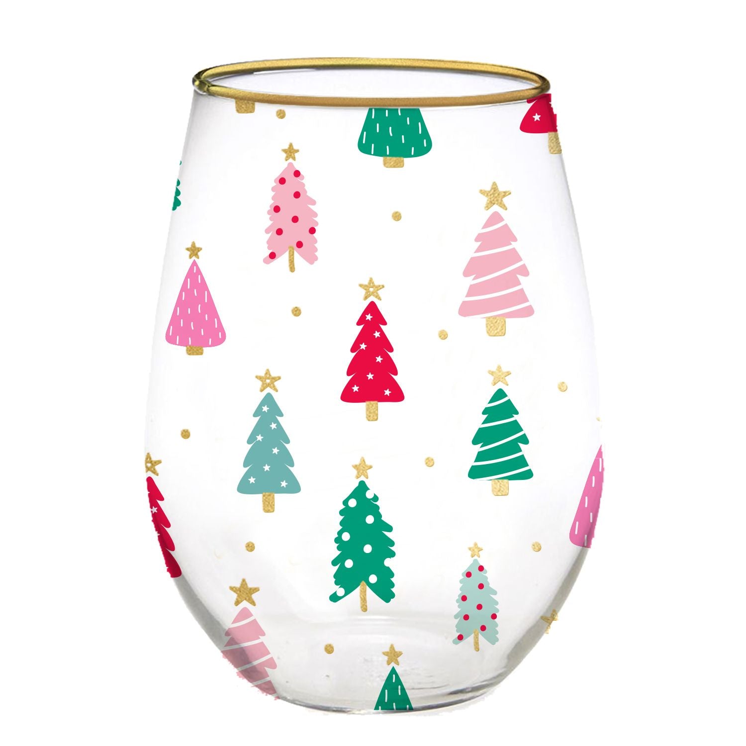 Frosted Forest Stemless Wine Glass