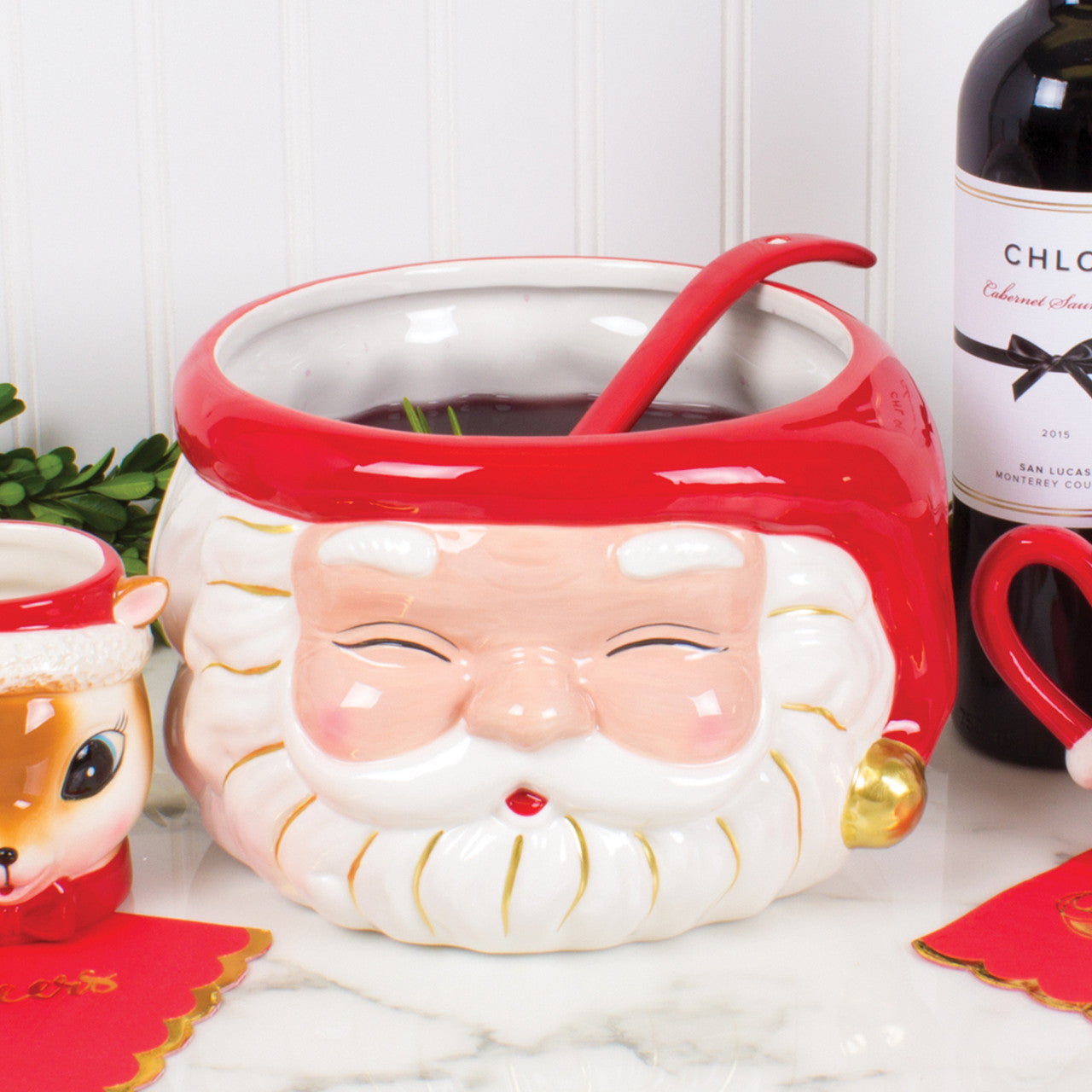 Santa Punch Bowl & Ladle