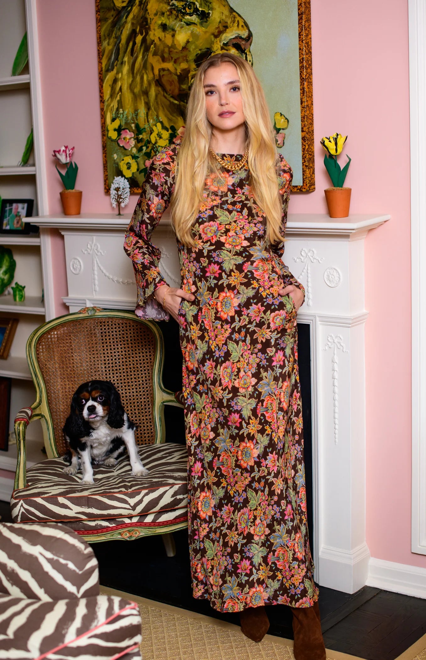 Lily Dress in Wallflower Brown | Elizabeth James The Label