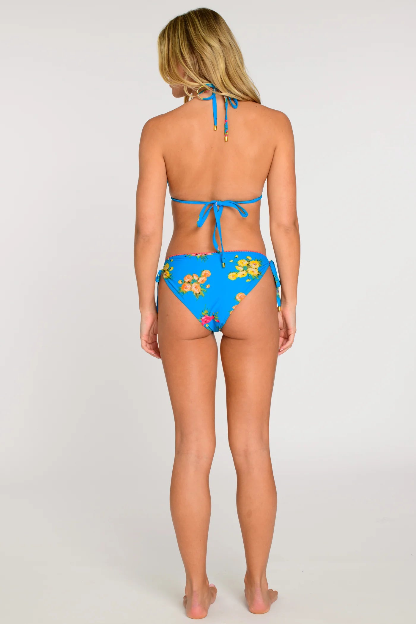 Kai String Bikini in Bouquet Toss Aqua | Elizabeth James
