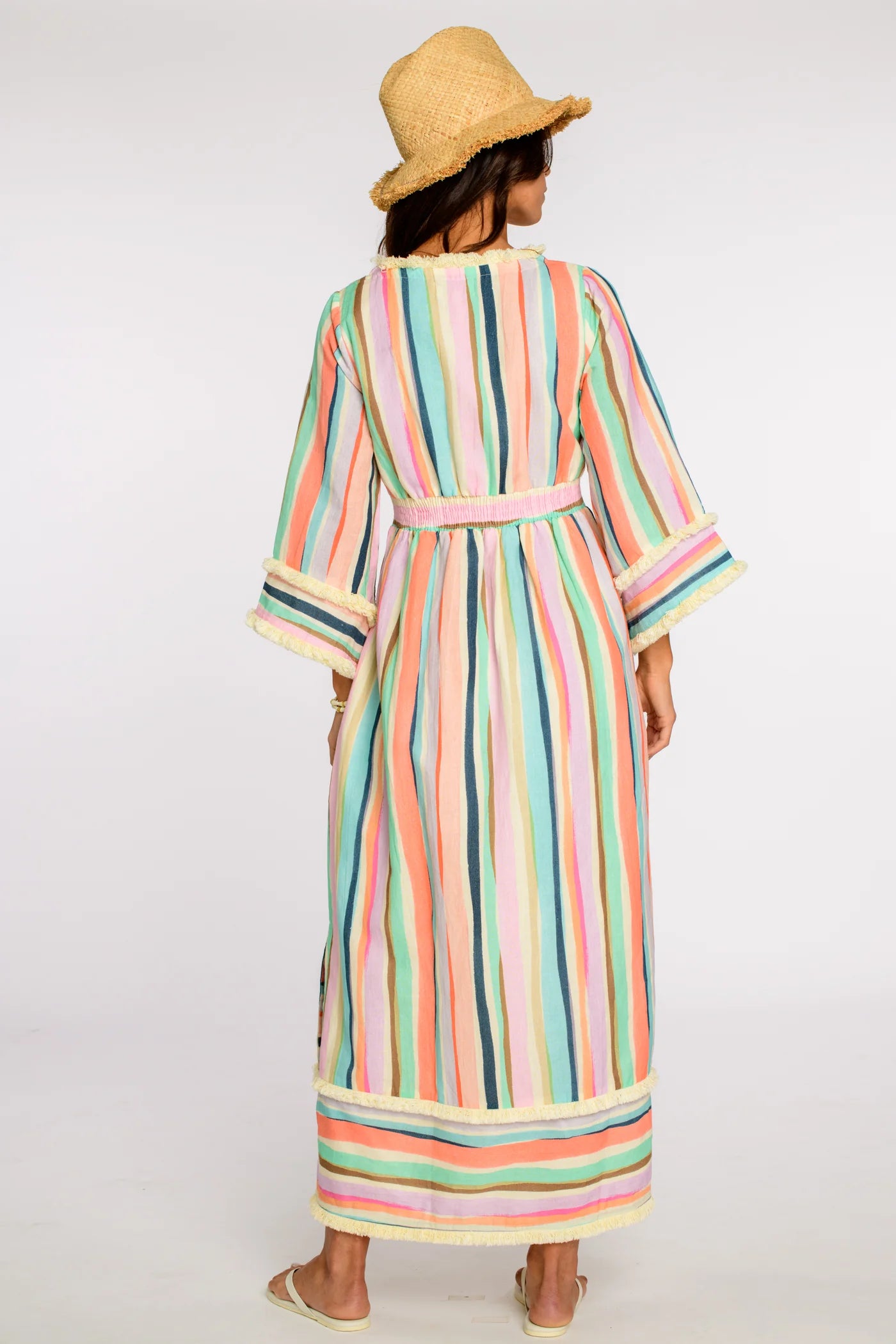 Astrid Caftan in Sherbet Stripe | Elizabeth James