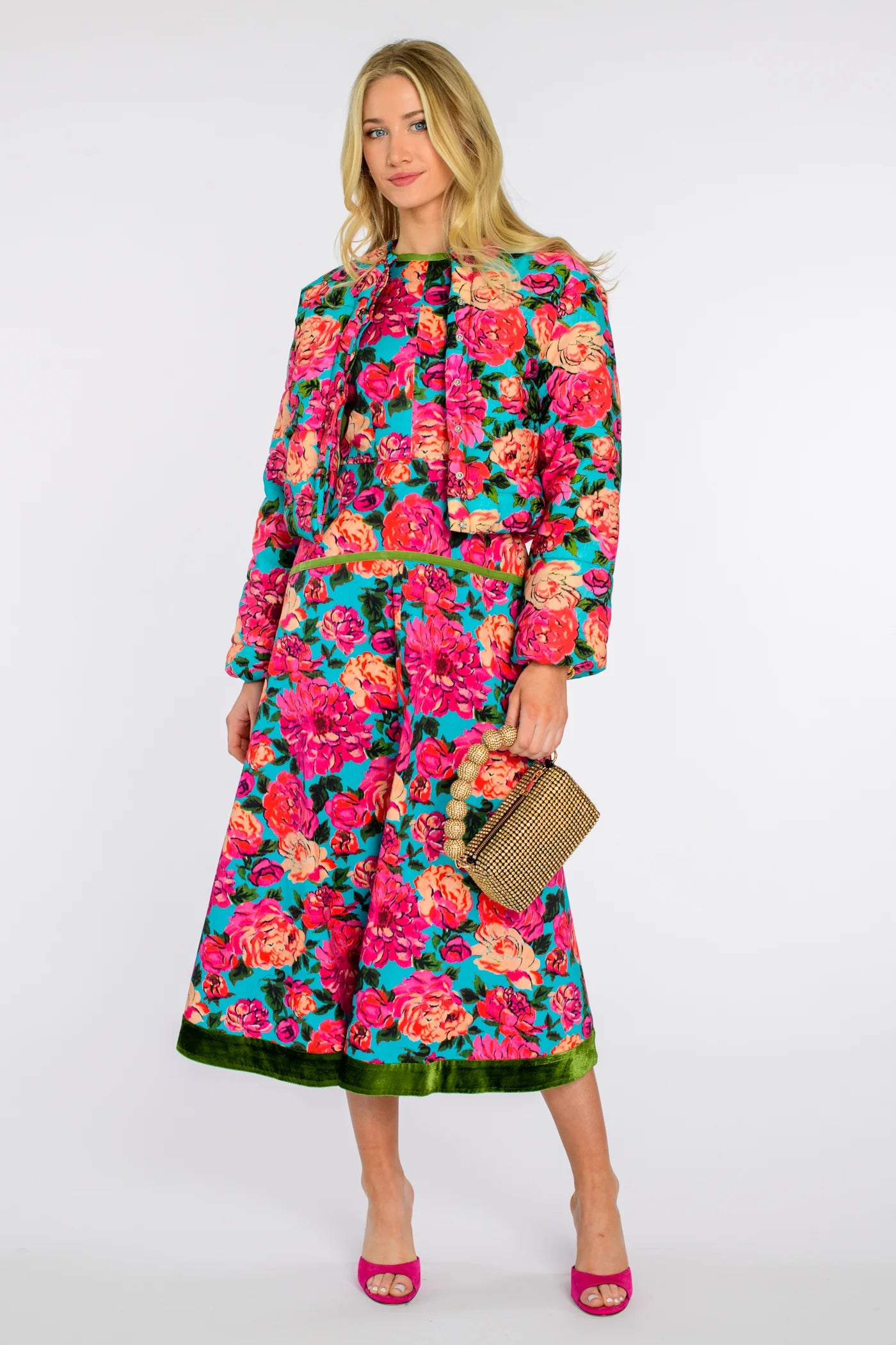 Frankie Bomber in Vintage Roses | Elizabeth James