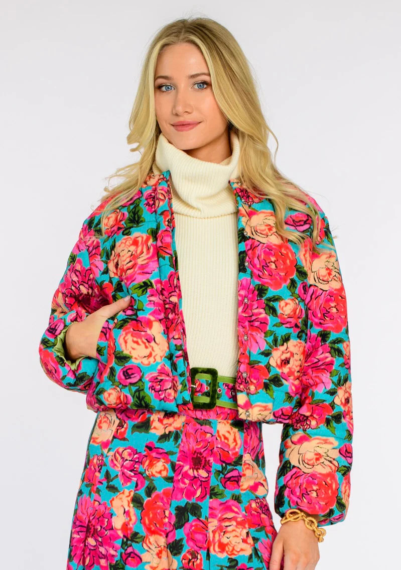 Frankie Bomber in Vintage Roses | Elizabeth James