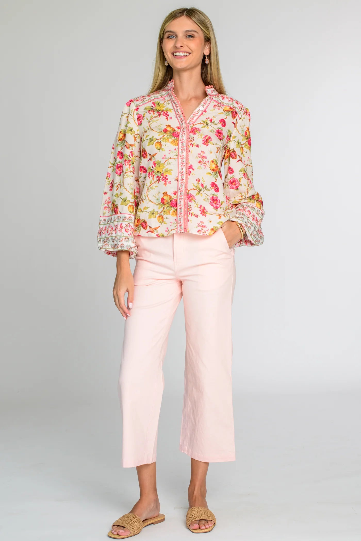 Tilda Pants in Pink Peony | Elizabeth James