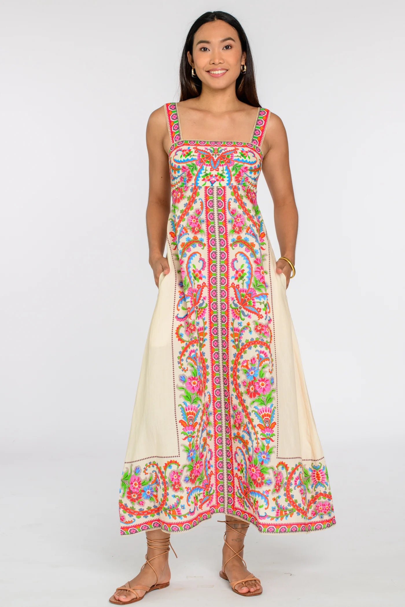 Annalisa Dress in Scroll with It | Elizabeth James