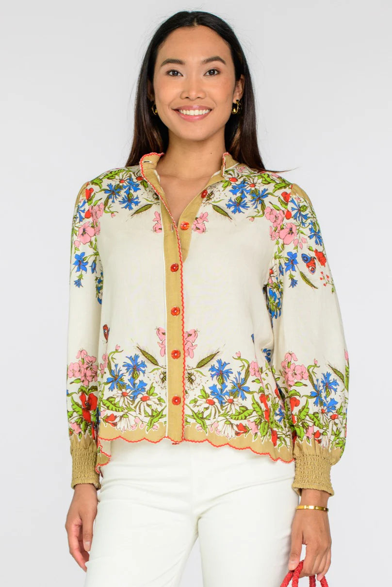 Emily Top in Butterfly Garden | Elizabeth James