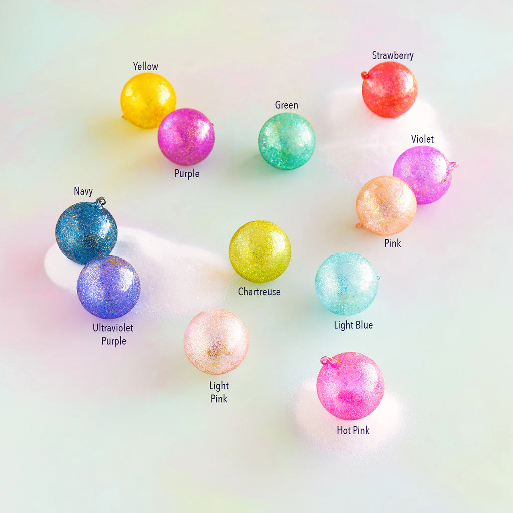 Rainbow Sparkle Ball Ornament (5") | Glitterville