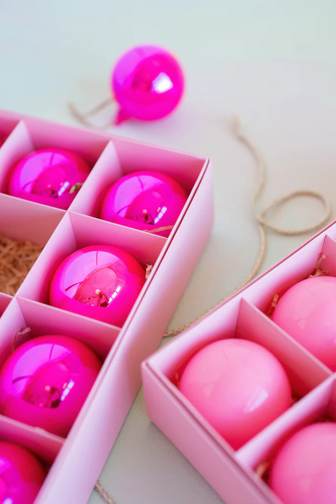 Pink Ornament Gift Box (set of 12) | Glitterville