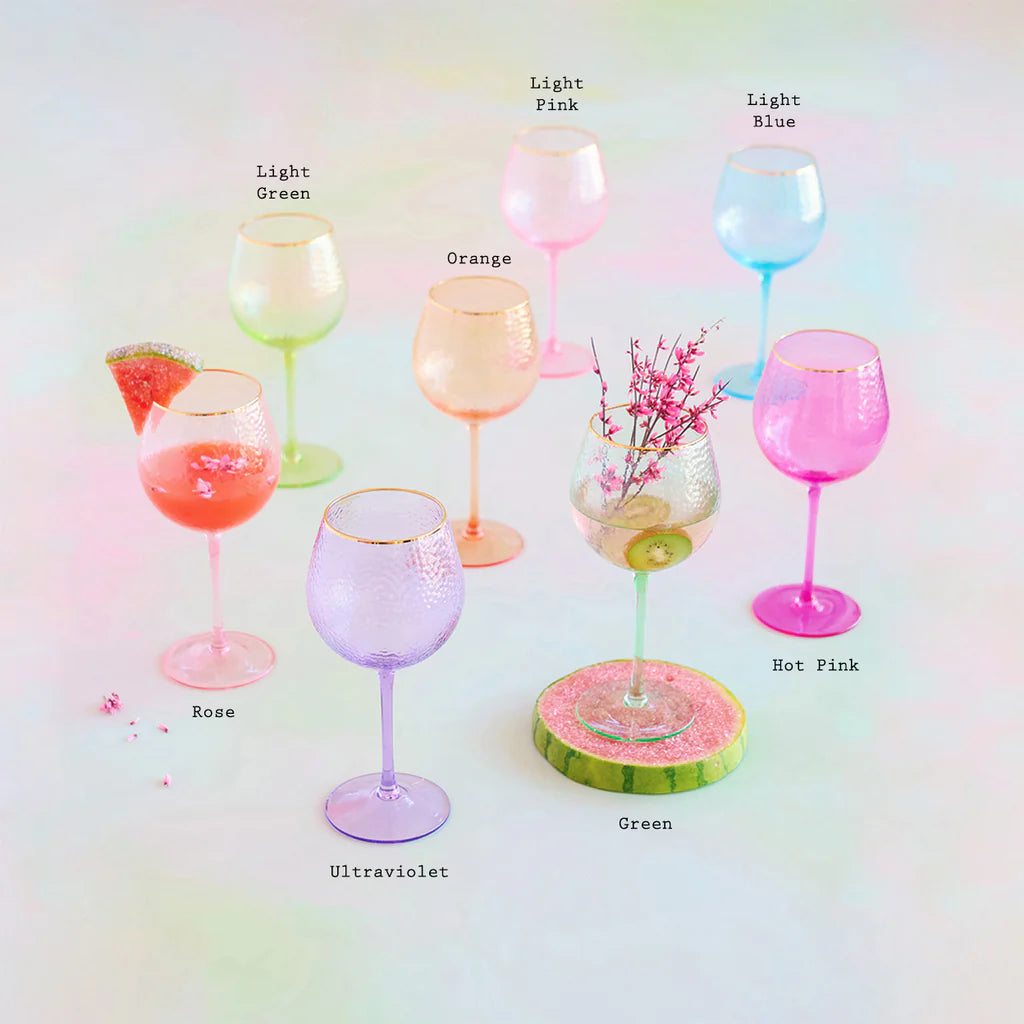 Rainbow Wine Glass | Glitterville