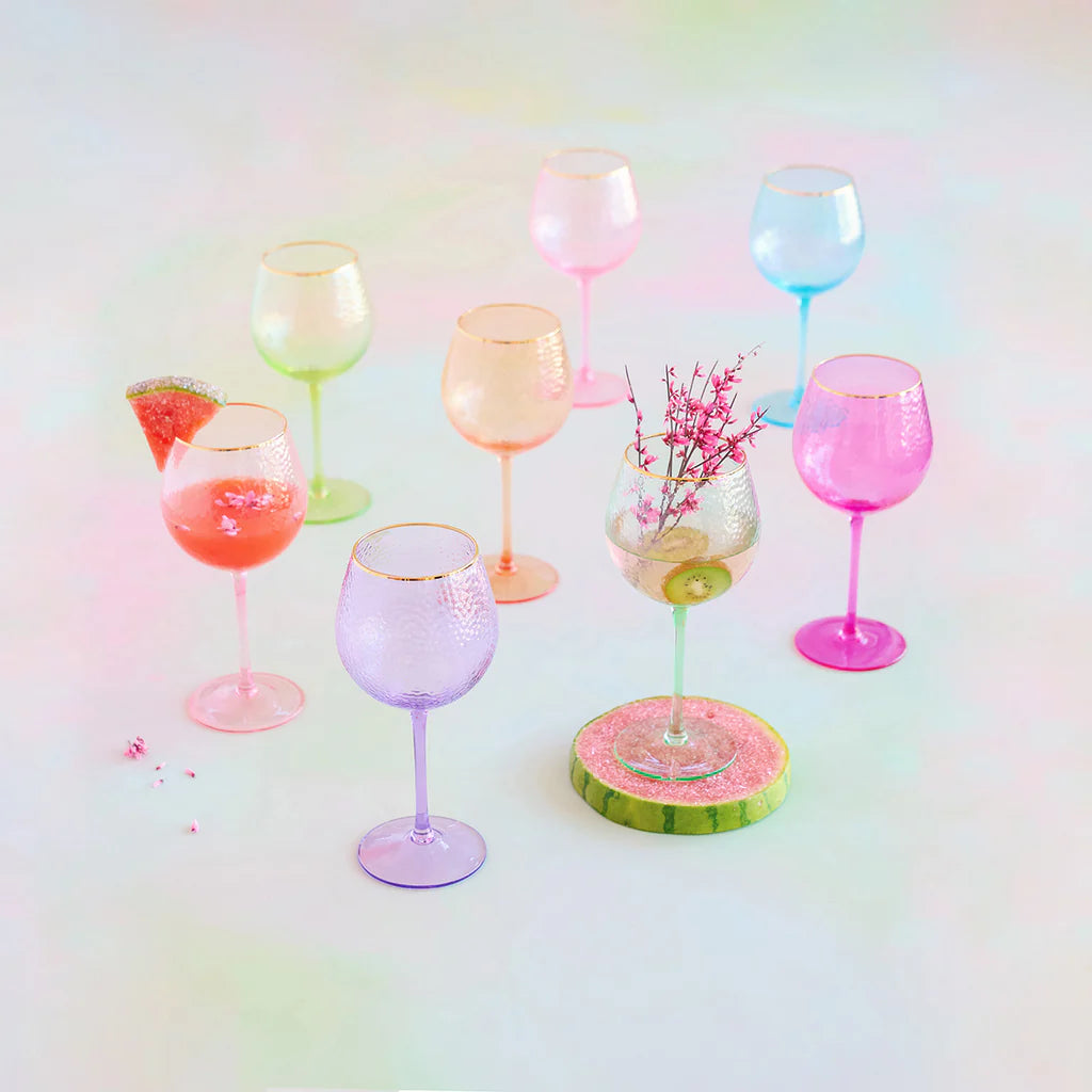 Rainbow Wine Glass | Glitterville