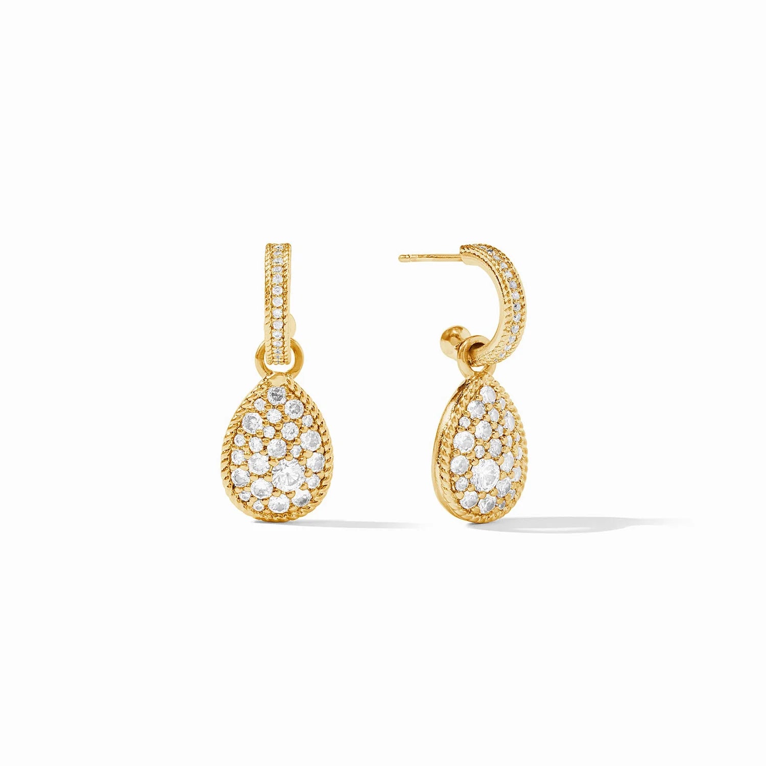 Luna Teardrop Hoop & Charm Earring | Julie Vos