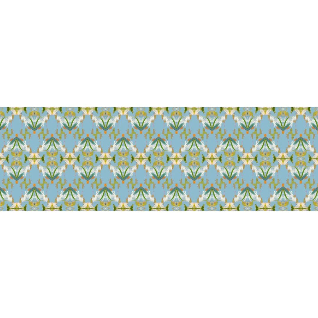 English Garden Blue Floor Mat | Laura Park