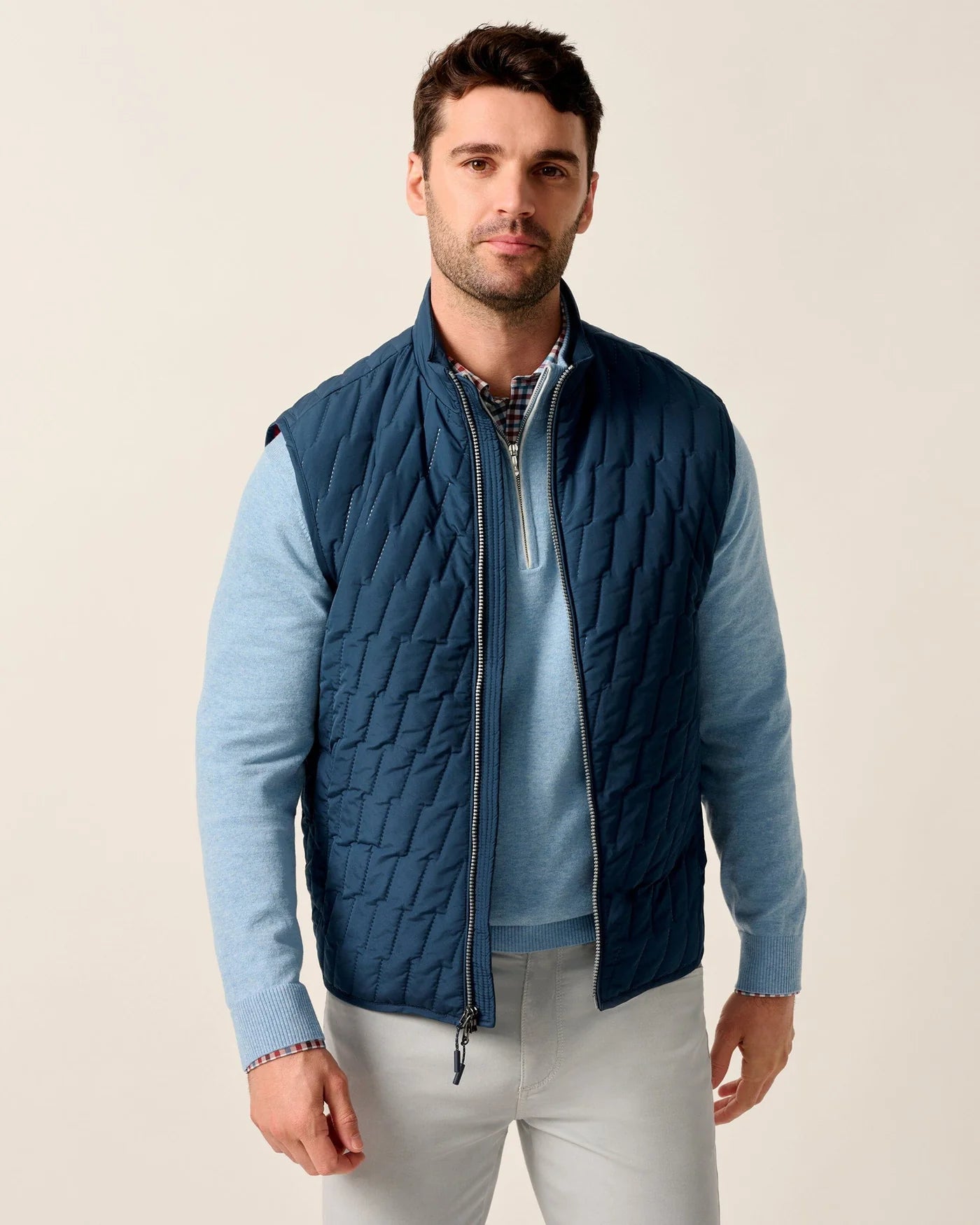 Belfry Quilted Puffer Vest - Space | Johnnie-O