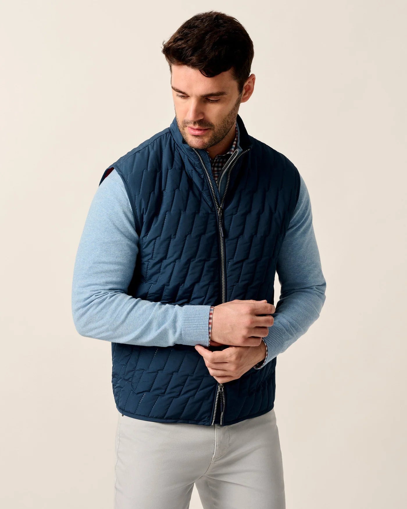 Belfry Quilted Puffer Vest - Space | Johnnie-O