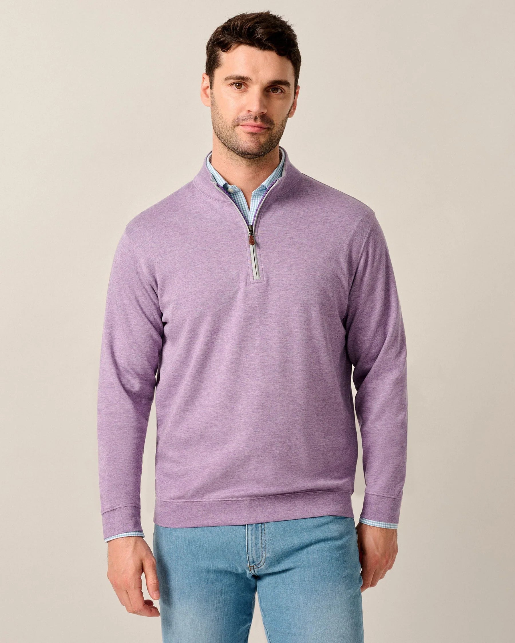 Sully 1/4 Zip Pullover - Thistle | Johnnie-O