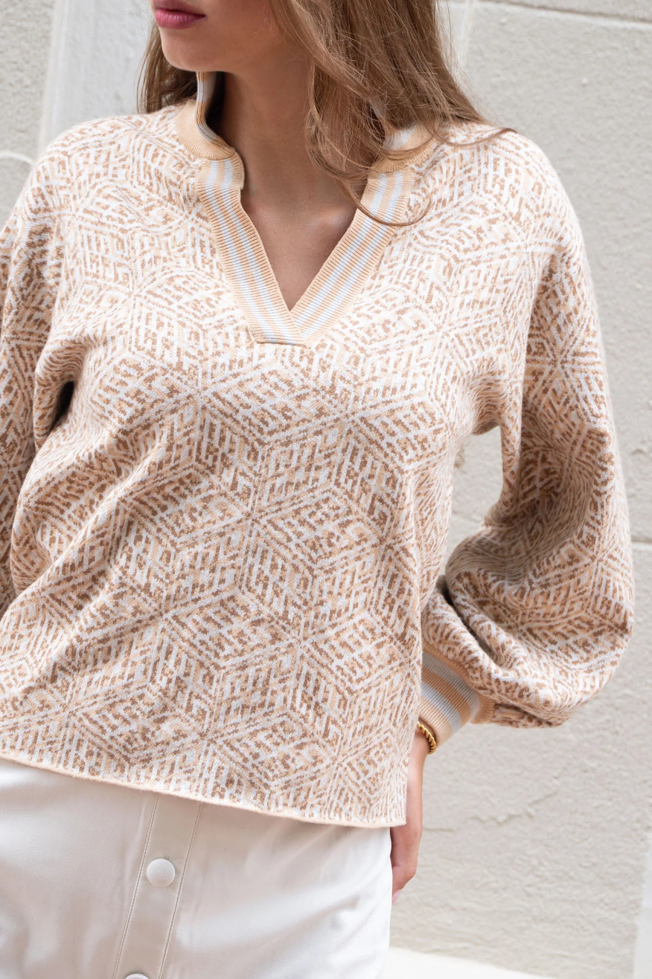 Lolli Sweater - Mosaic Monogram | Emily McCarthy