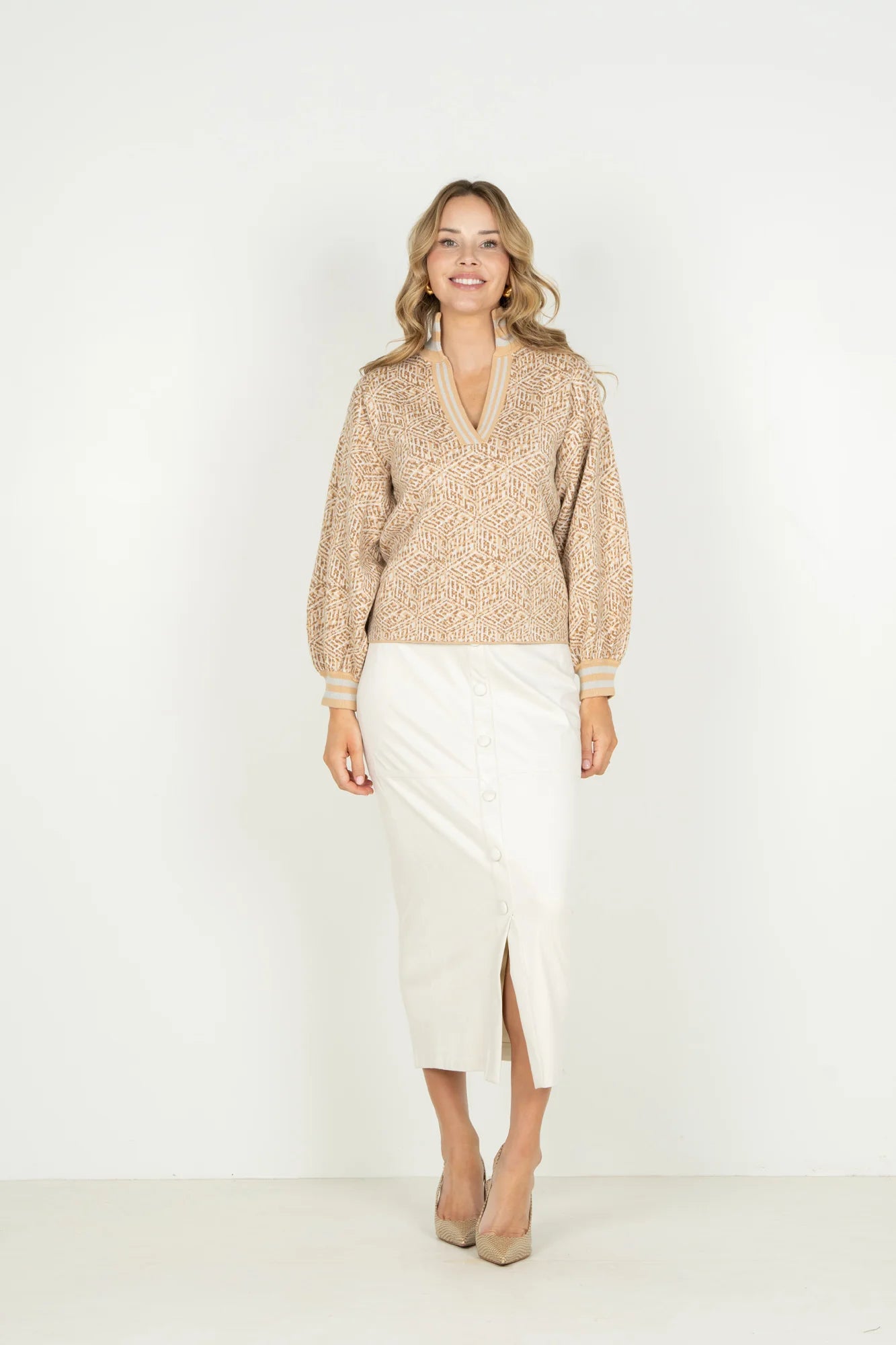 Lolli Sweater - Mosaic Monogram | Emily McCarthy