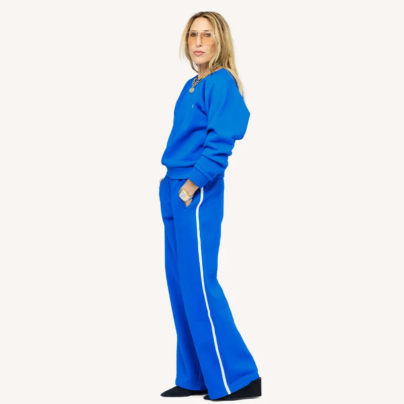 Weekend Palazzo Sweatpants - Electric Blue | Kerri Rosenthal