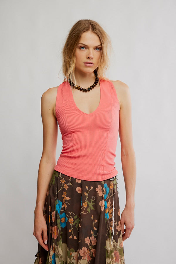 Sleek Rib Plunge Cami | Free People