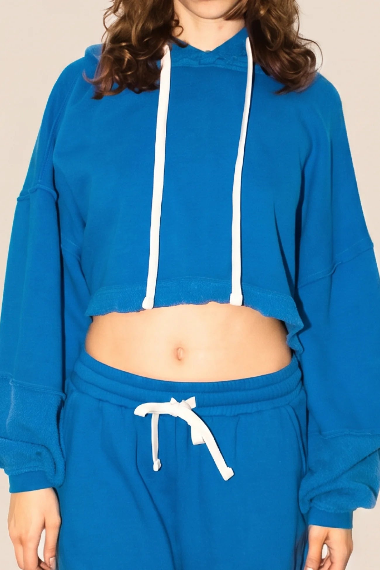 The Bonnie Cropped Hoodie - Cobalt | People of Leisure