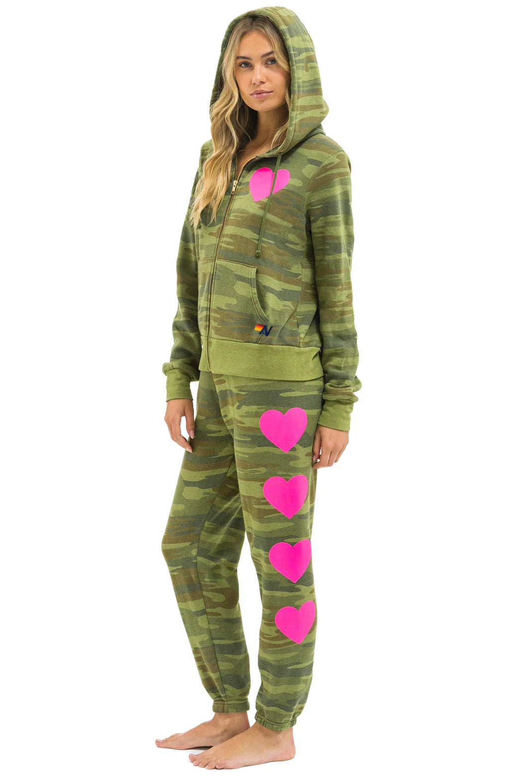 Heart 2 Zip Hoodie - Camo | Aviator Nation