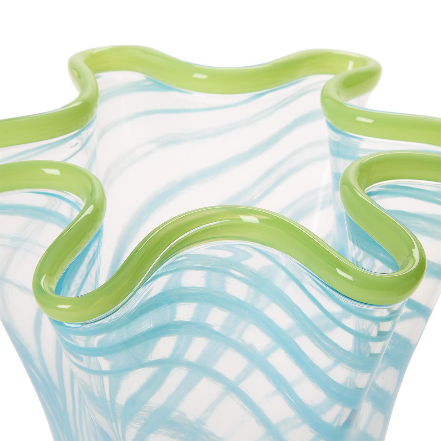 Swirl Flar Hand Blown Vase