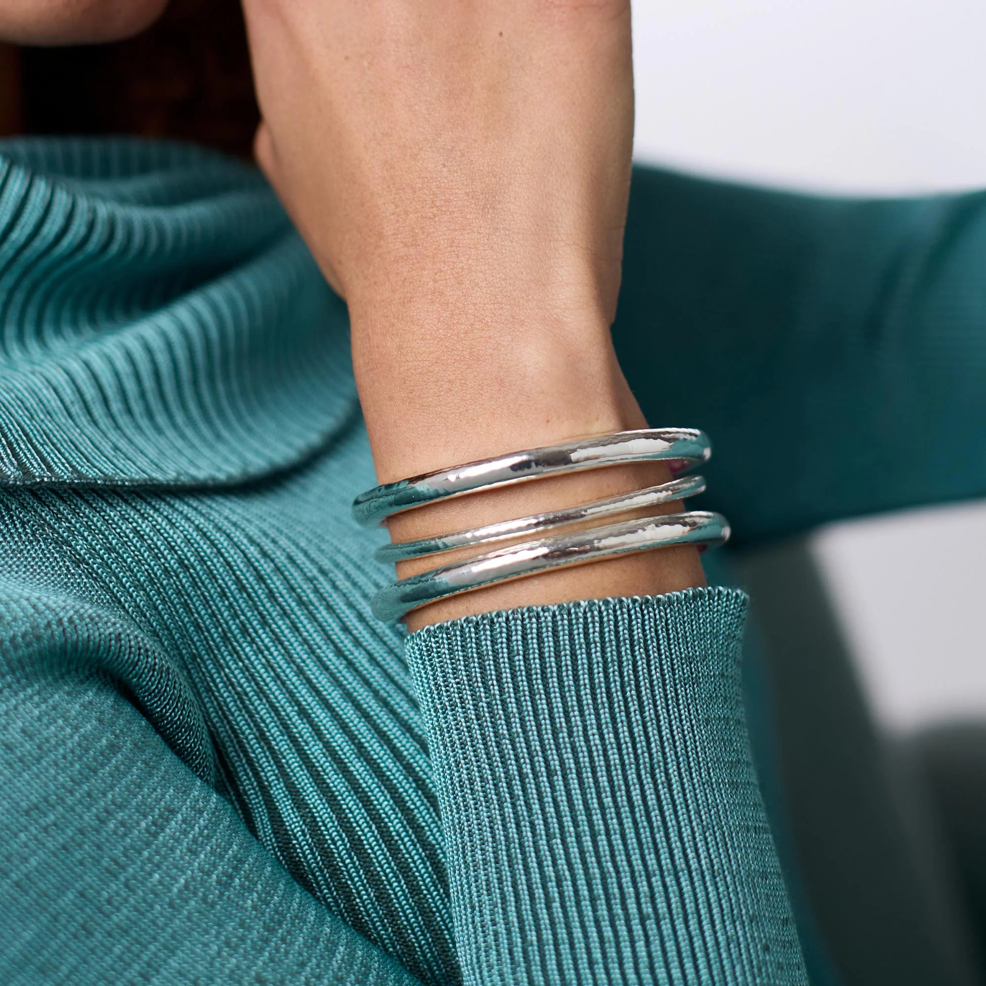 Havana Demi Silver Bangle | Julie Vos