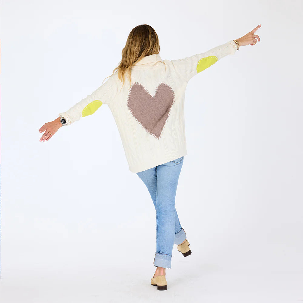 Shawl Collar Helen Imperfect Heart Cardigan | Kerri Rosenthal