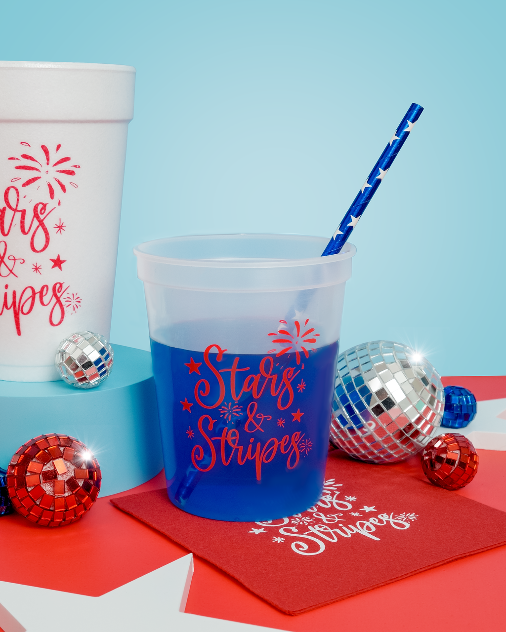 Stars and Stripes Stadium Cup (8 per set)