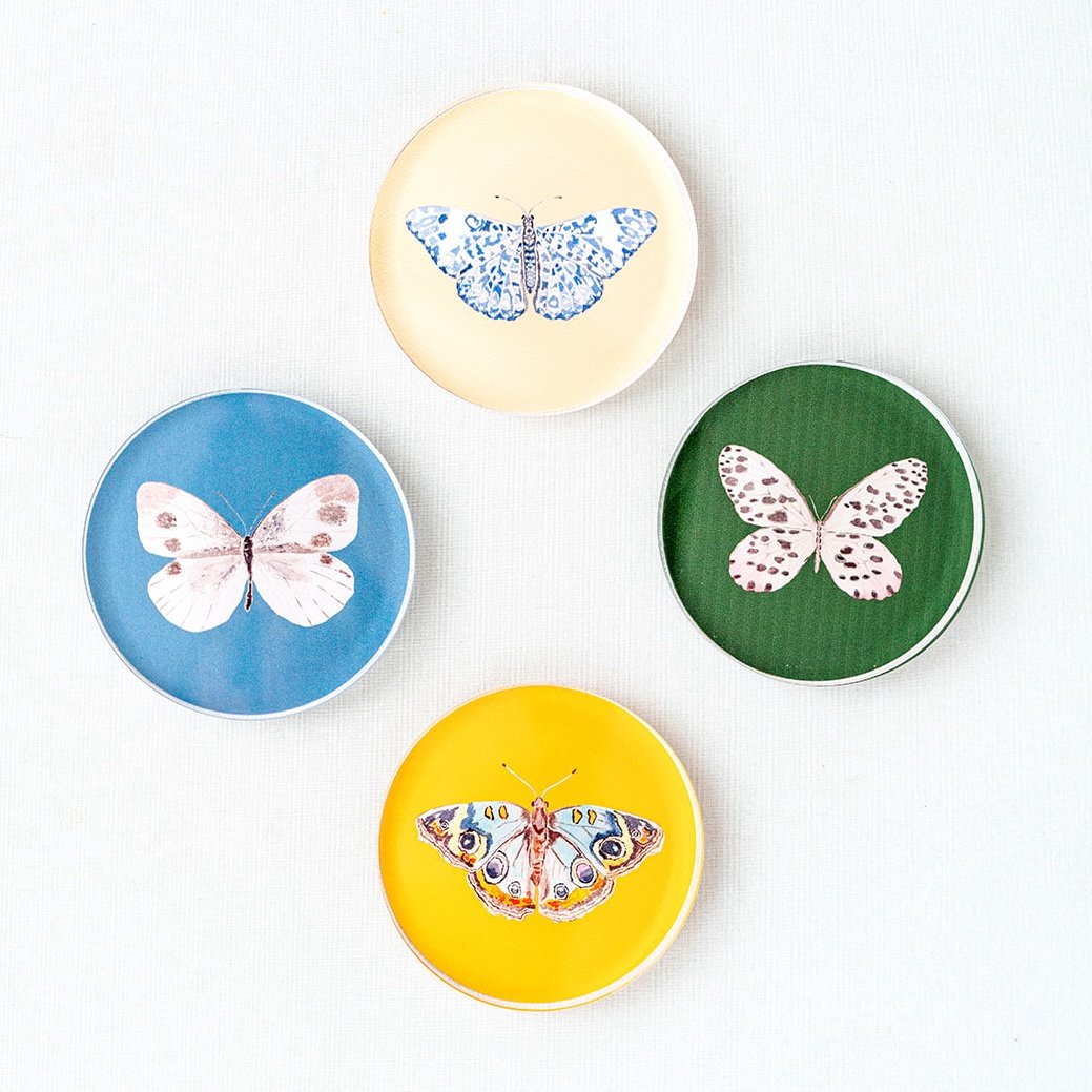 Acrylic Butterfly Coaster Set | Catherine Cartie