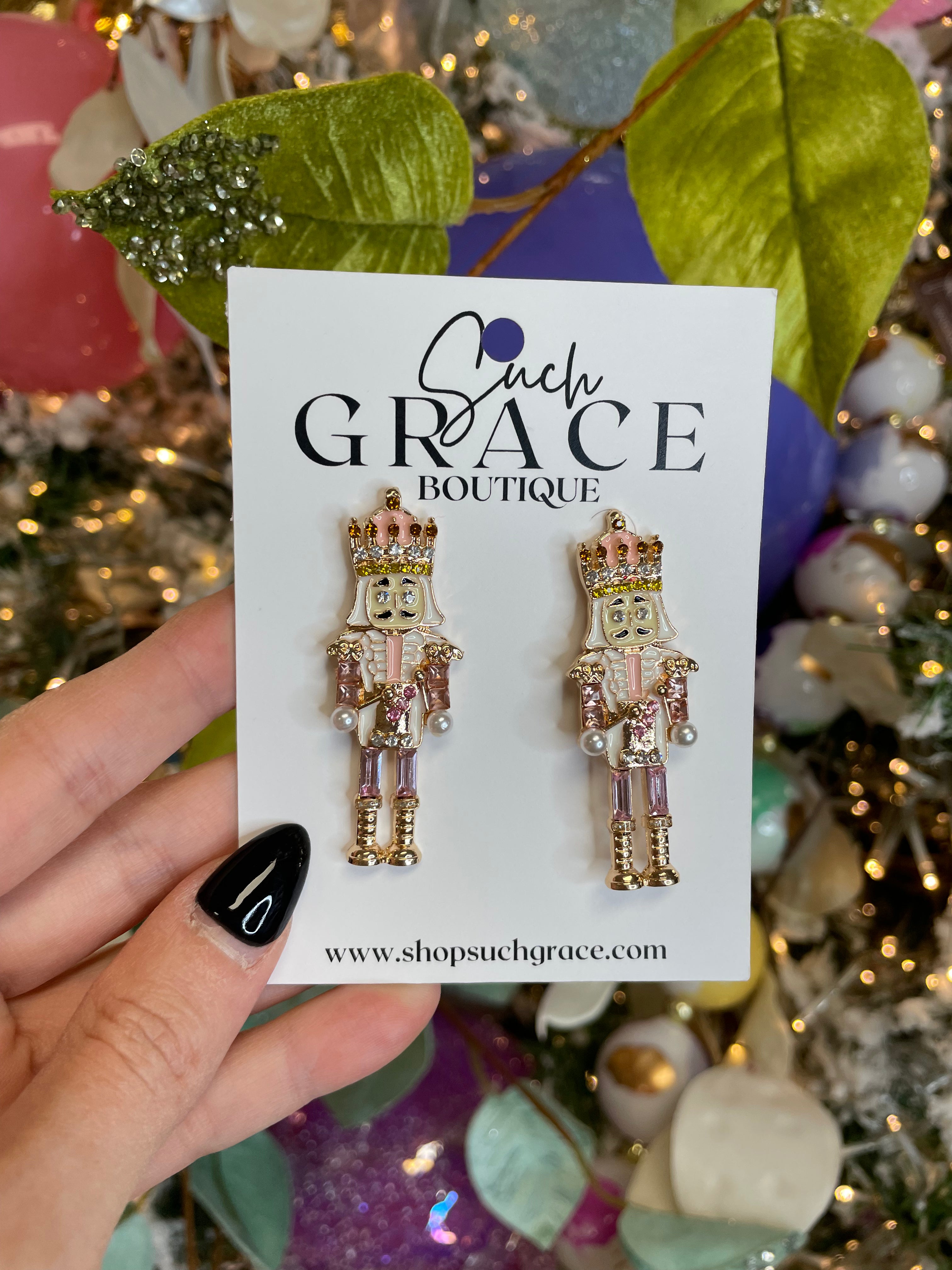 Enamel Nutcracker Stud