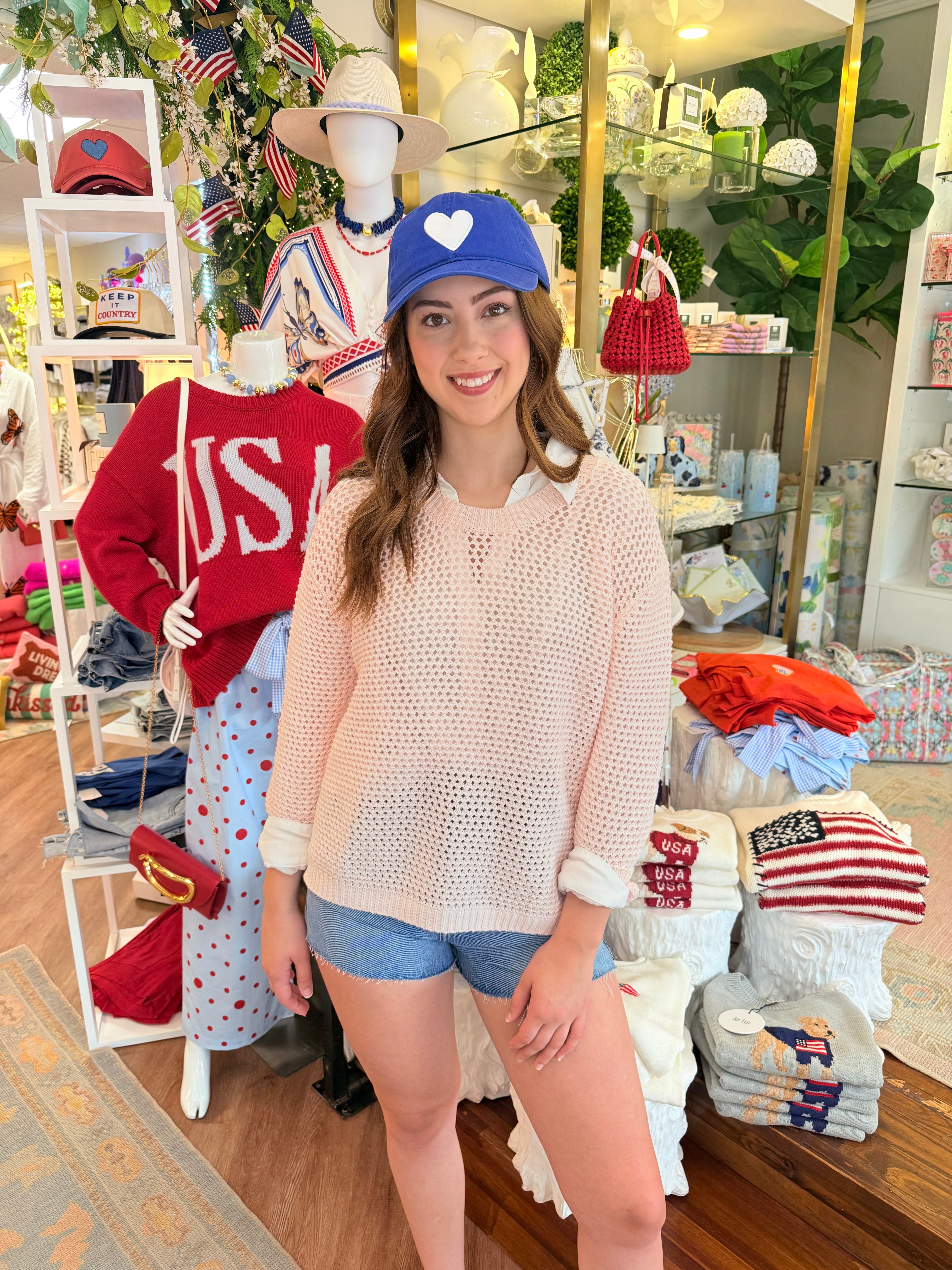 Catch Open Stitch Sweater - Shell Pink | Kerri Rosenthal