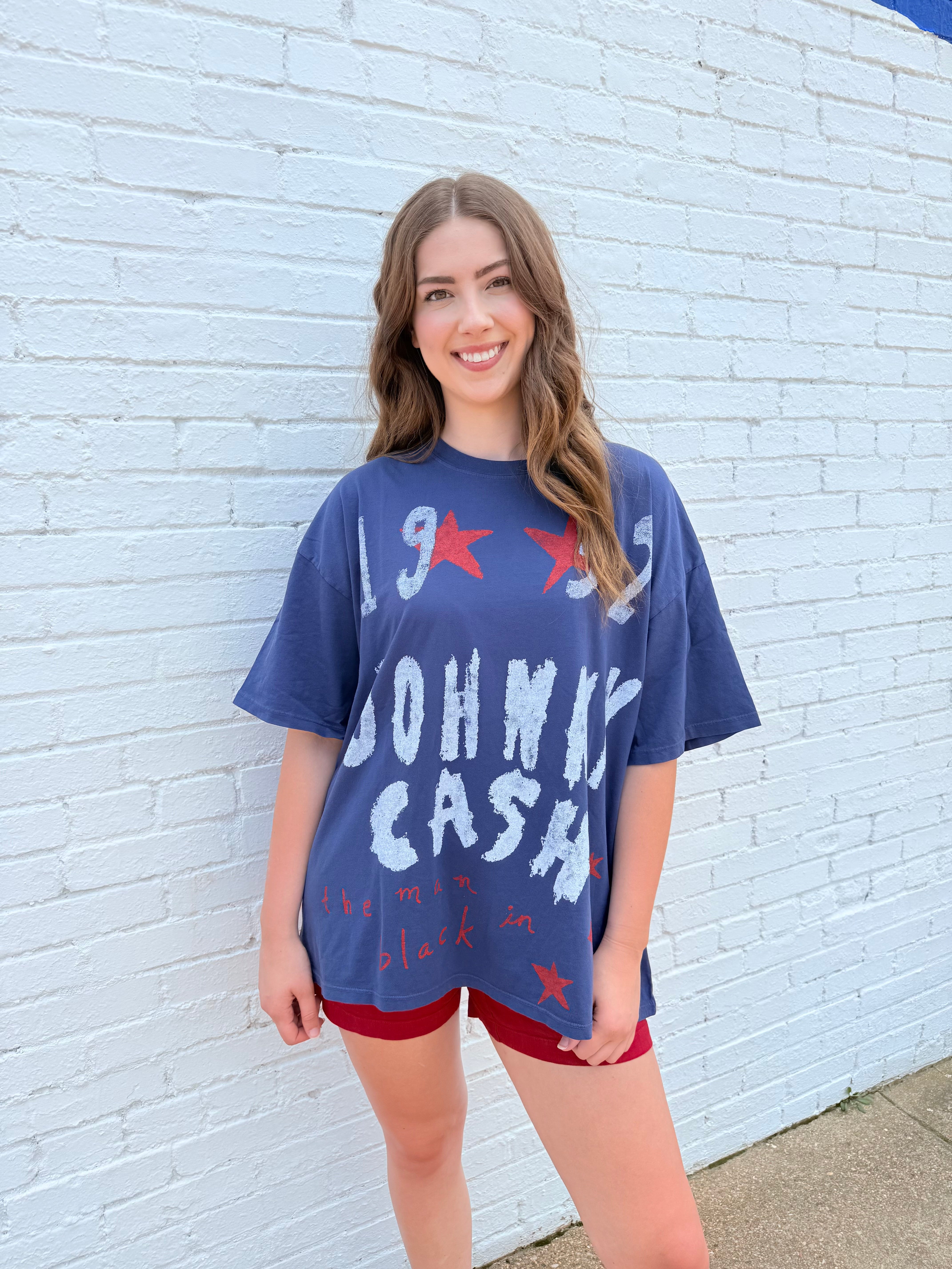 Johnny Cash Doodles OS Tee | Daydreamer