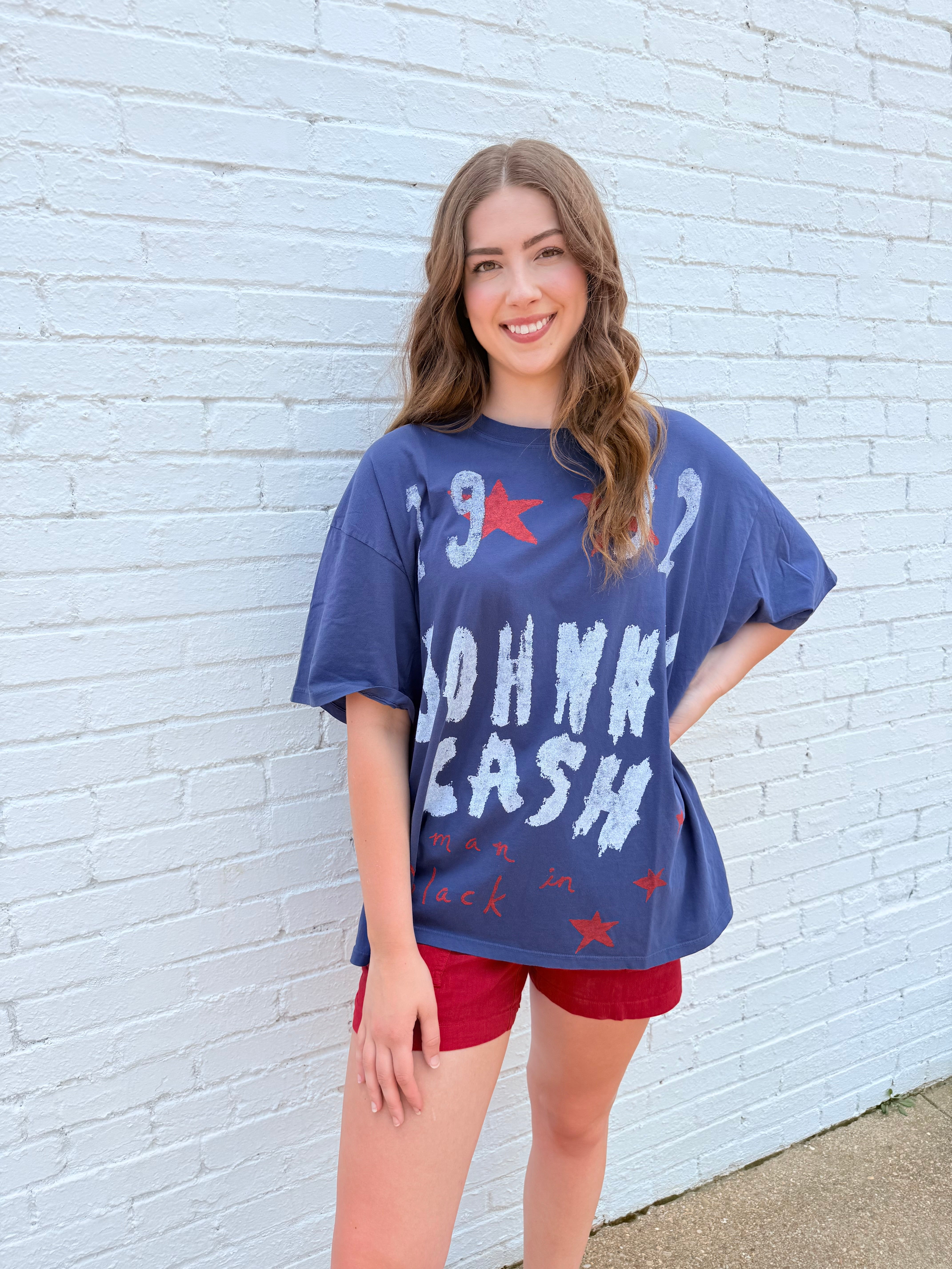 Johnny Cash Doodles OS Tee | Daydreamer