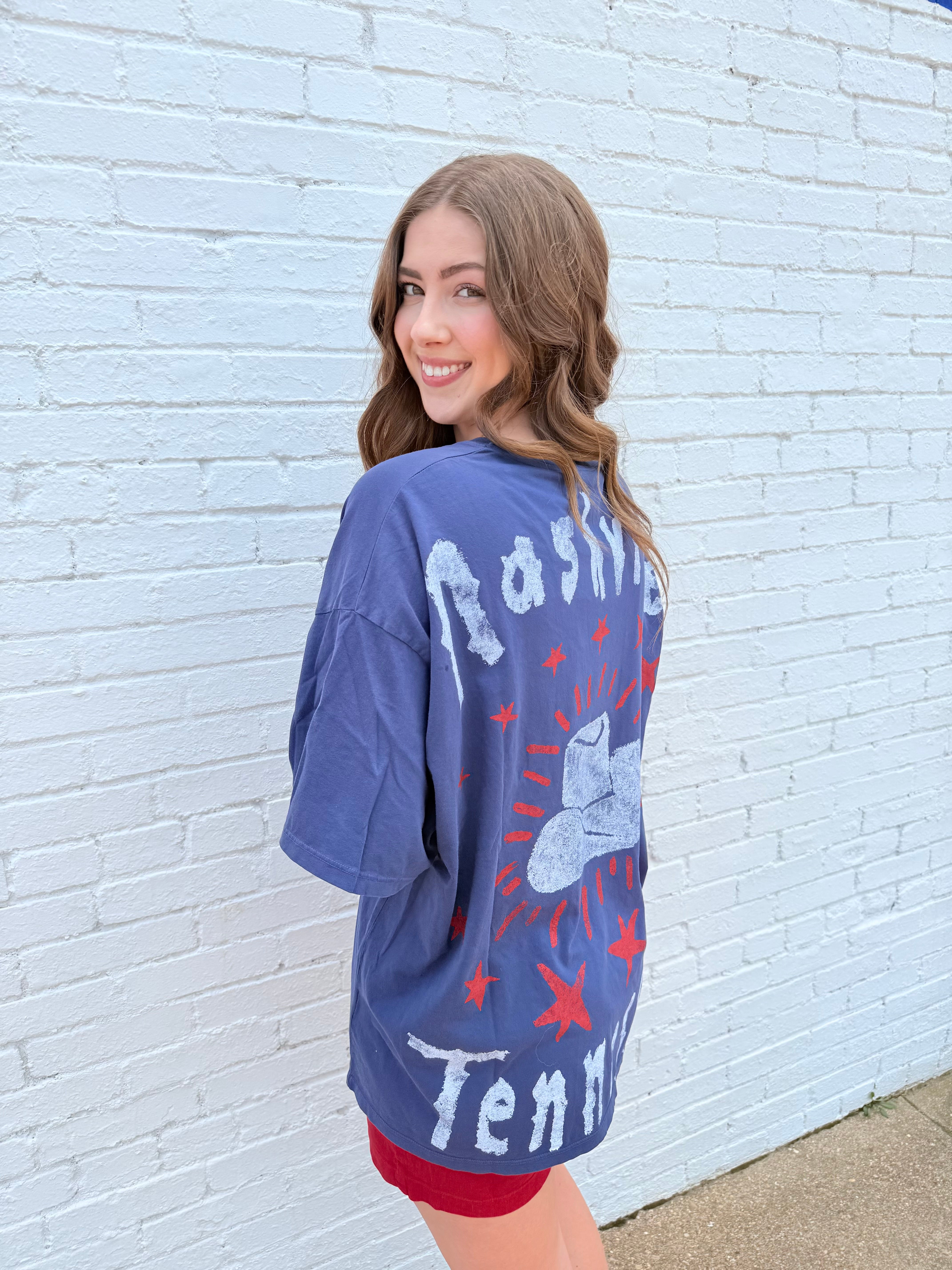 Johnny Cash Doodles OS Tee | Daydreamer