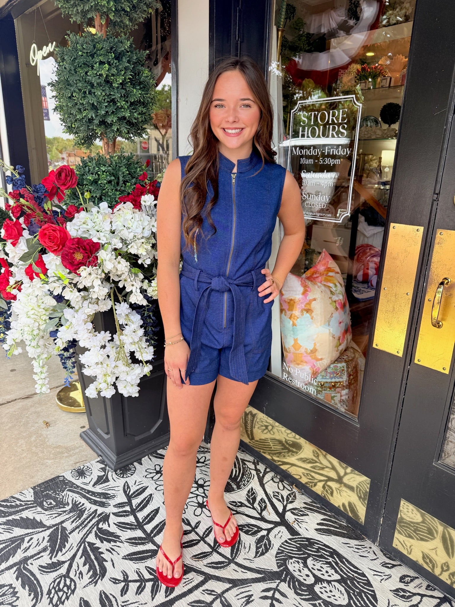 Bethany Denim Romper | Ciebon