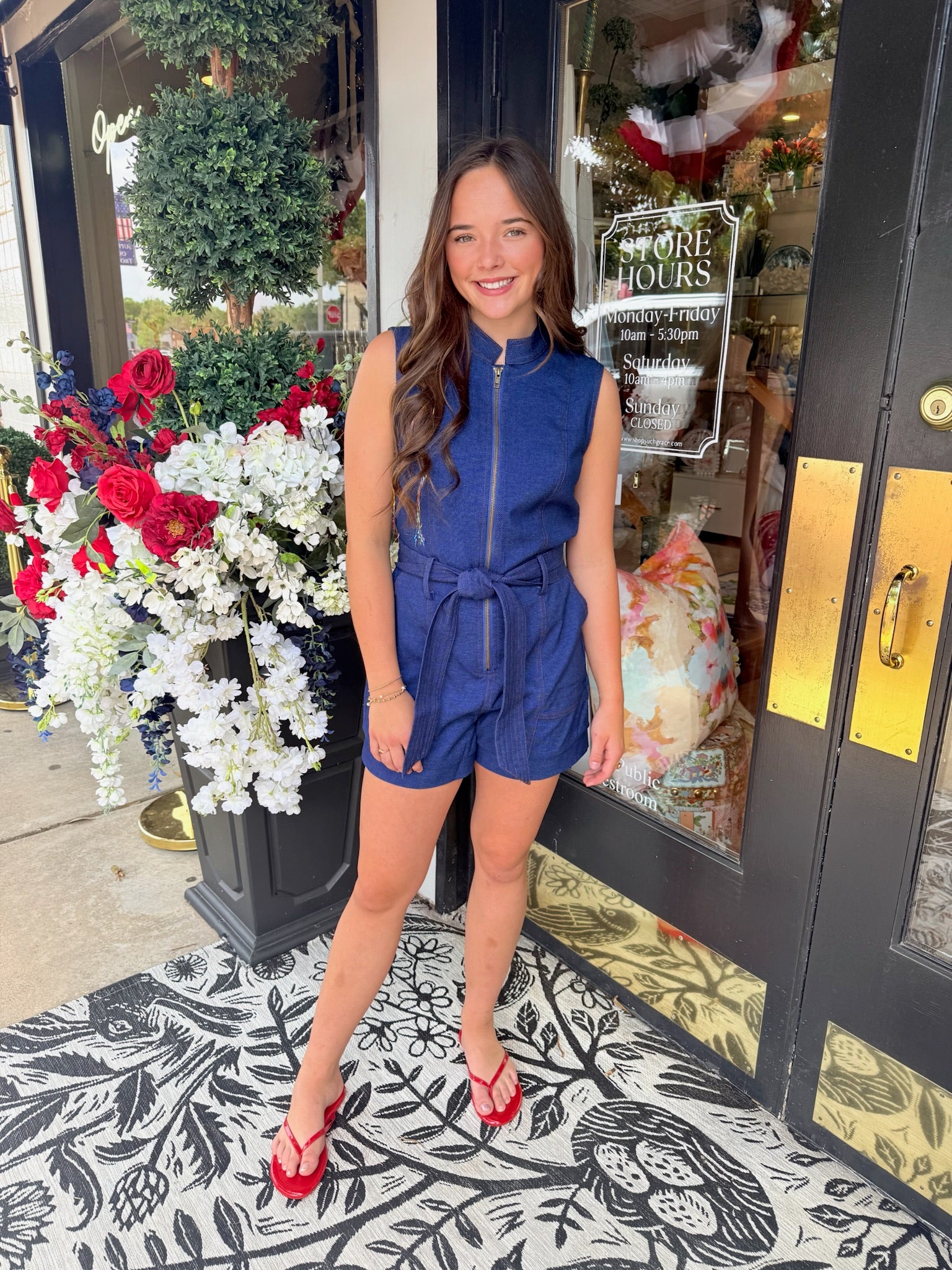 Bethany Denim Romper | Ciebon