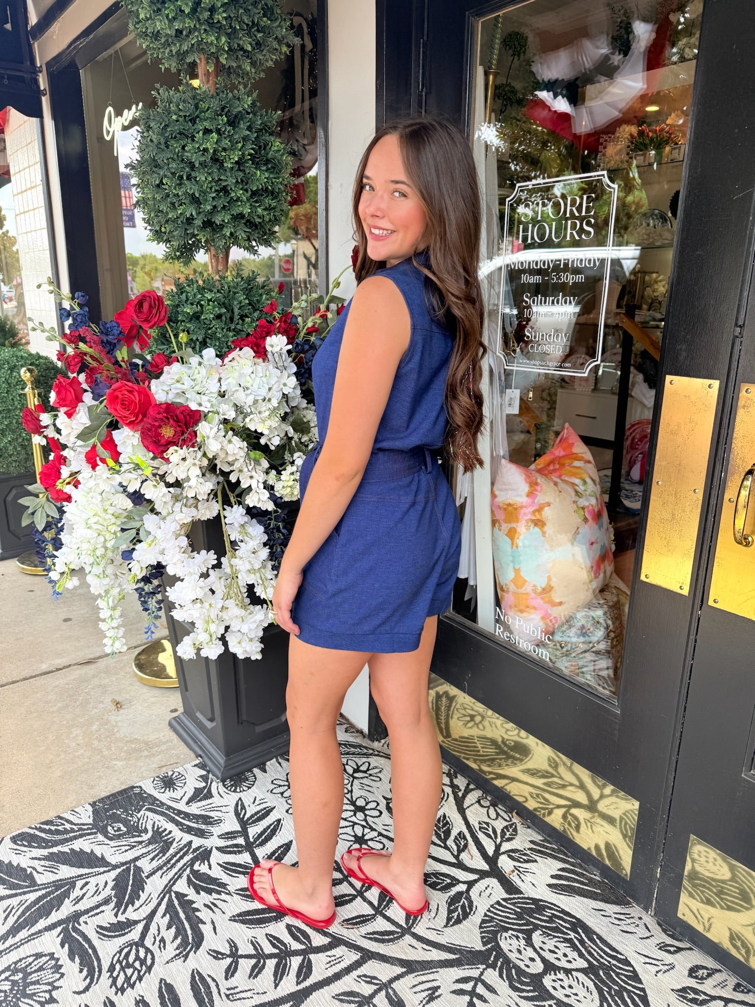 Bethany Denim Romper | Ciebon