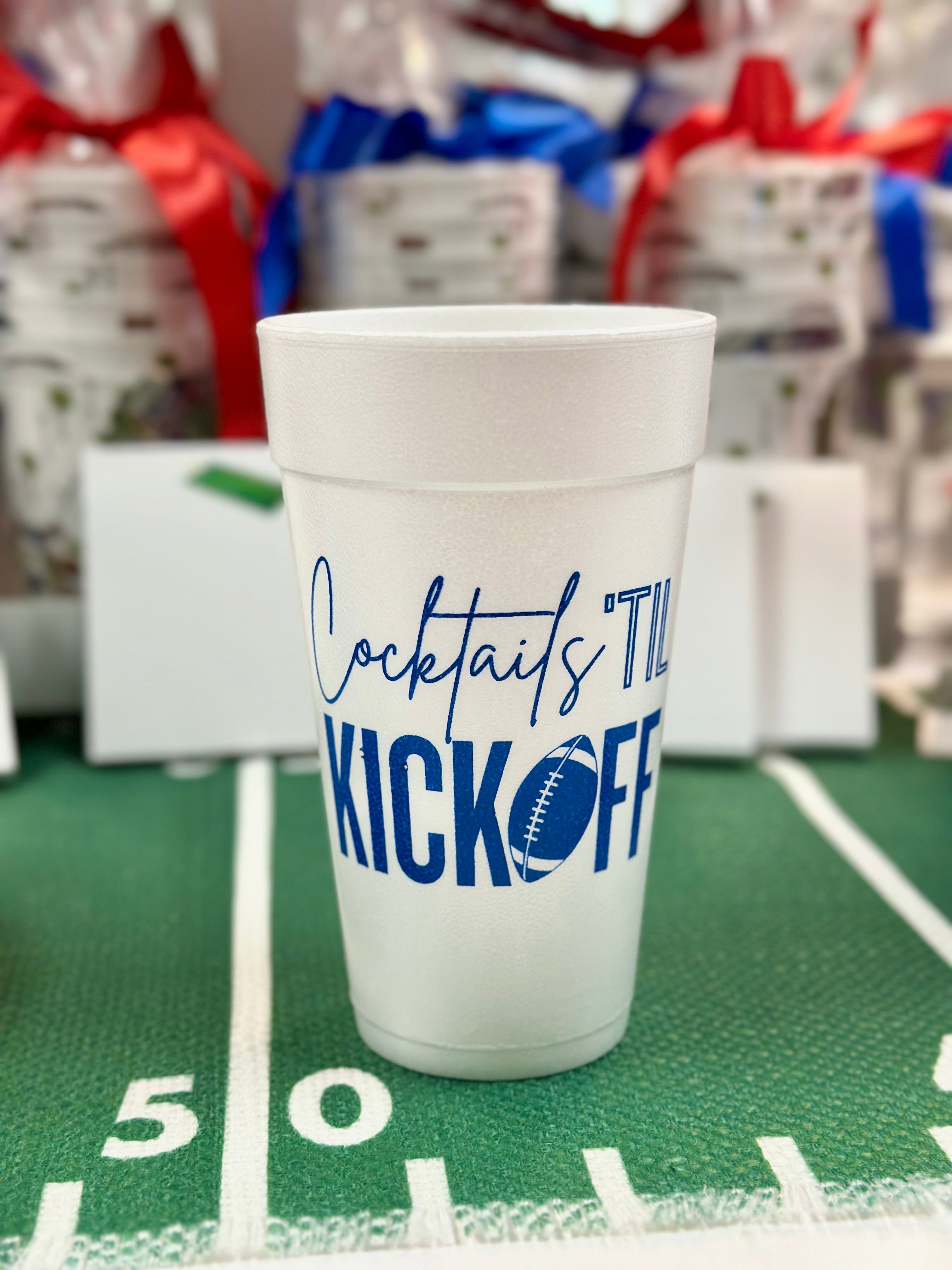 Cocktails 'Til Kickoff Styrofoam Cups